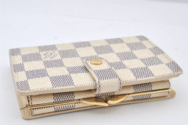 Authentic Louis Vuitton Damier Azur Portefeuille Viennois Wallet N61676 LV 4856K