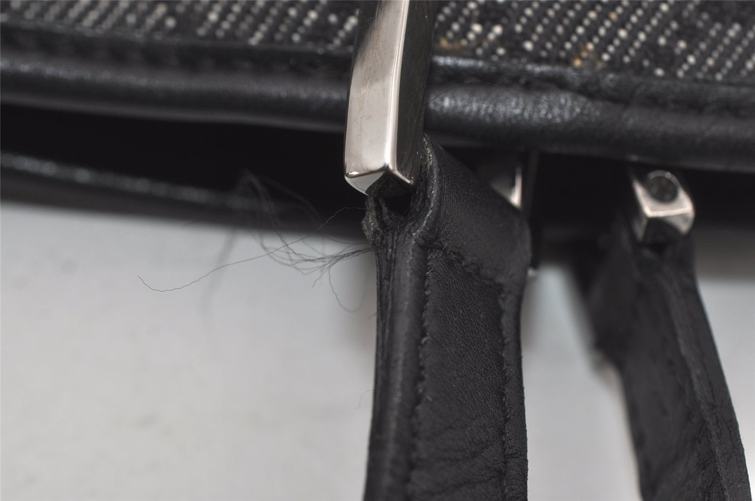 Authentic GUCCI Shoulder Tote Bag Purse GG Canvas Leather 31244 Black 4857I