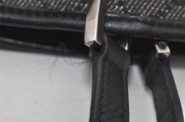 Authentic GUCCI Shoulder Tote Bag Purse GG Canvas Leather 31244 Black 4857I