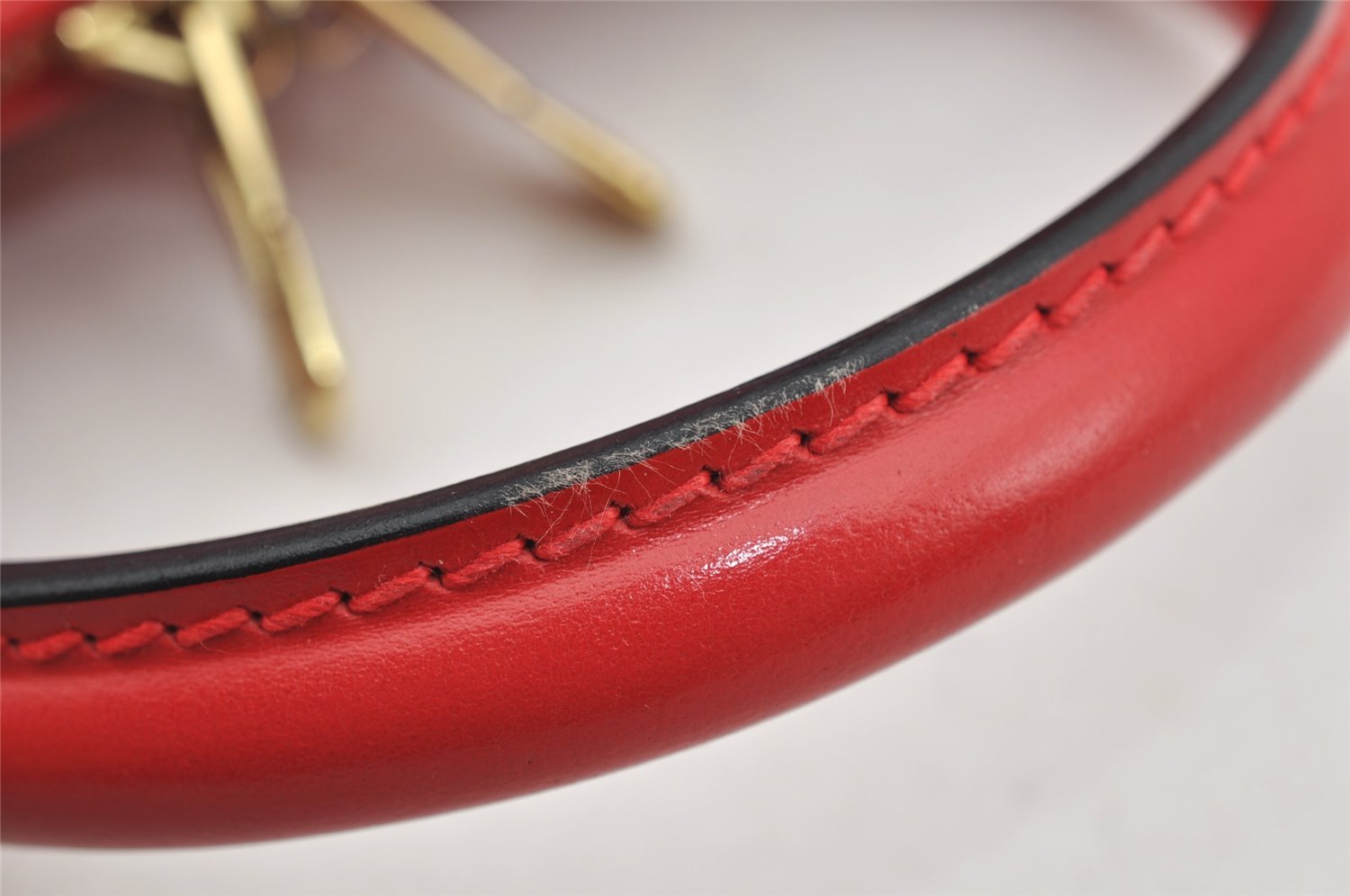 Authentic Louis Vuitton Epi Alma PM Hand Bag Red M52147 LV 4859I