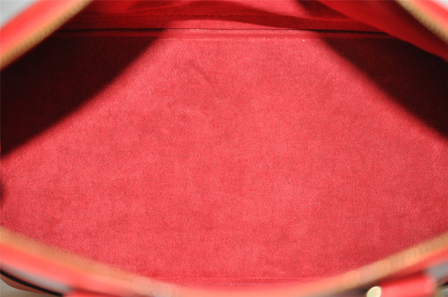 Authentic Louis Vuitton Epi Alma PM Hand Bag Red M52147 LV 4859I