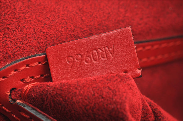 Authentic Louis Vuitton Epi Alma PM Hand Bag Red M52147 LV 4859I