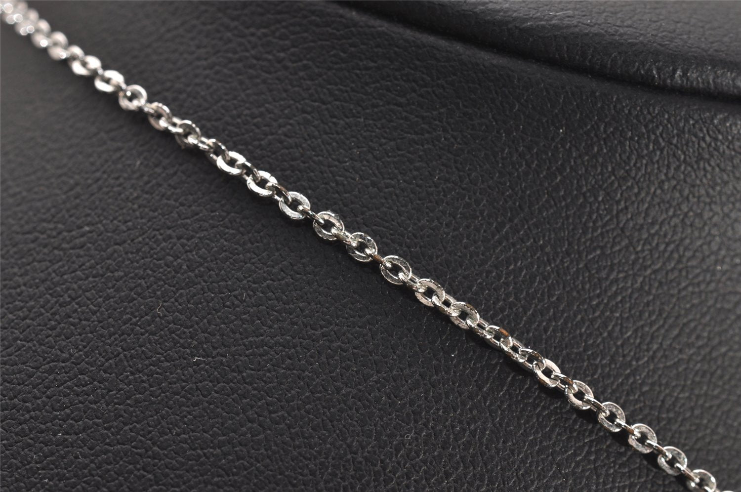 Authentic Christian Dior Silver Tone Chain Pendant Necklace CD 4859J