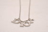 Authentic Christian Dior Silver Tone Chain Pendant Necklace CD 4859J