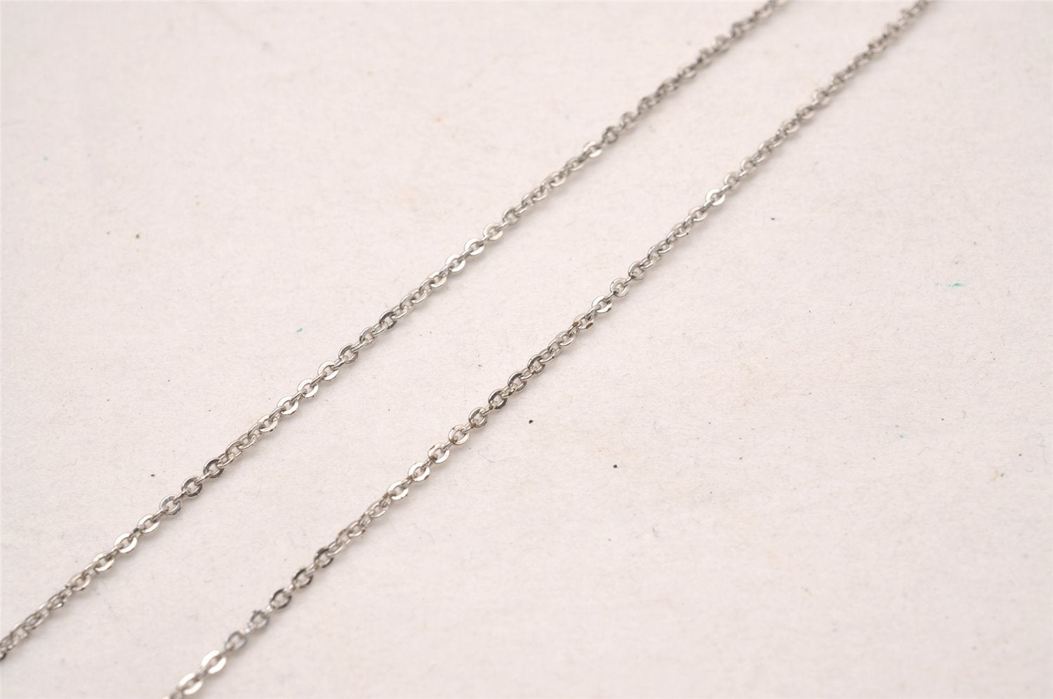 Authentic Christian Dior Silver Tone Chain Pendant Necklace CD 4859J