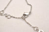 Authentic Christian Dior Silver Tone Chain Pendant Necklace CD 4859J