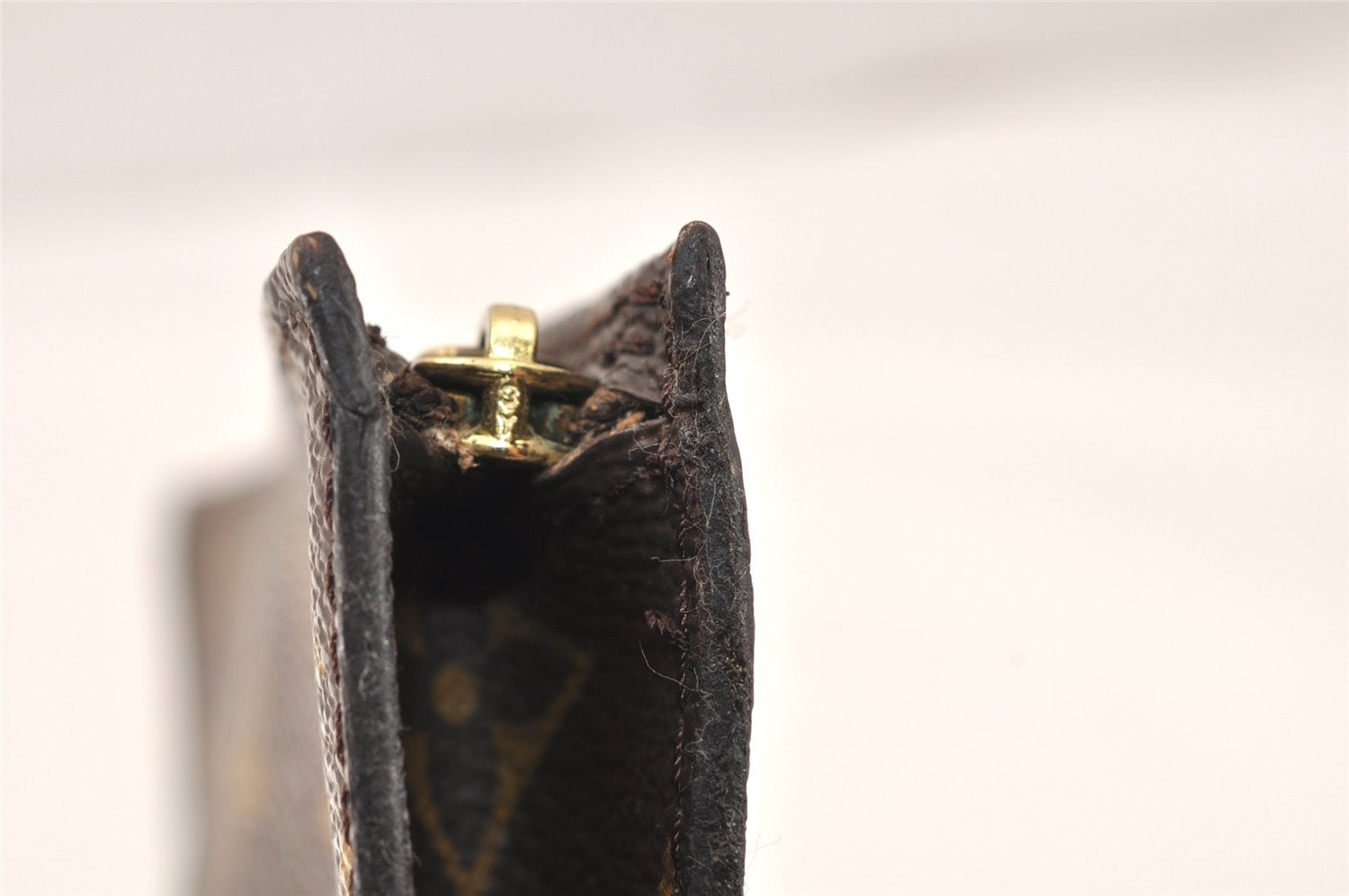 Authentic Louis Vuitton Monogram Pouch For Bucket GM LV Junk 4859K