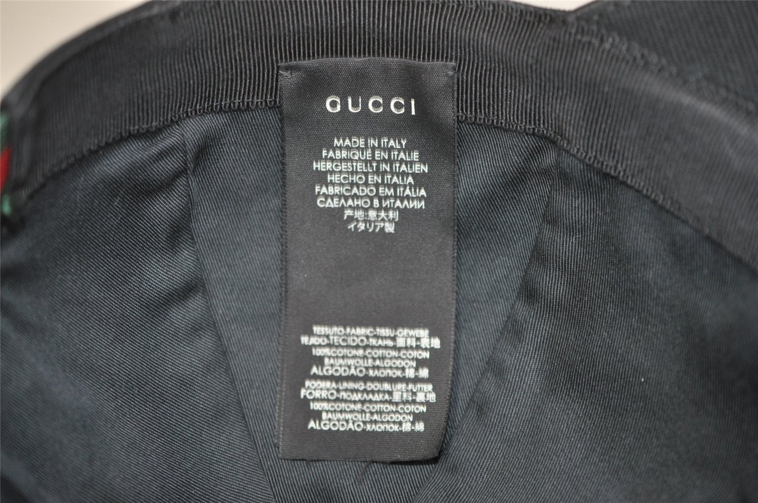 Authentic GUCCI Web Sherry Line Cap Canvas Leather Size S 21.7