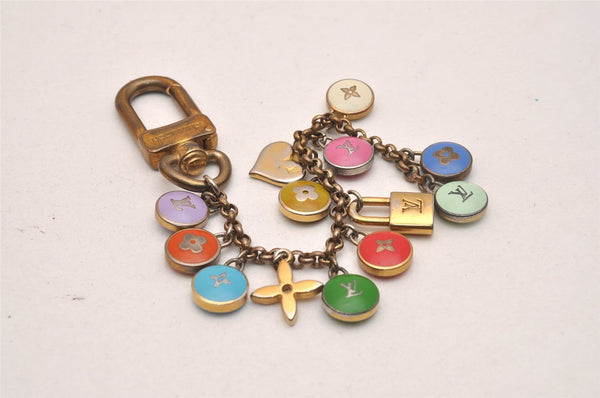 Auth Louis Vuitton Porte Cles Chaine Pastilles Bag Charm Multicolor Junk 4861J