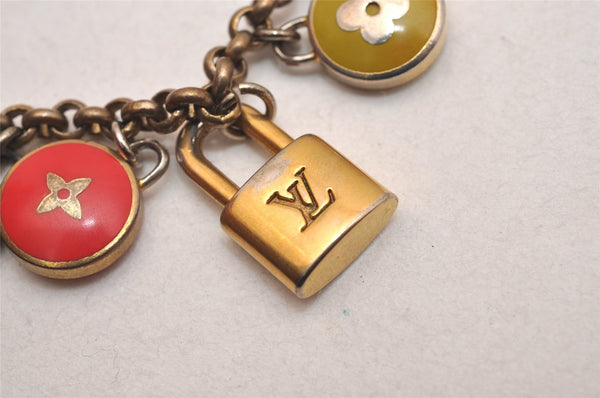 Auth Louis Vuitton Porte Cles Chaine Pastilles Bag Charm Multicolor Junk 4861J