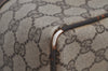 Authentic GUCCI Web Sherry Line Hand Boston Bag GG PVC Leather Brown Junk 4862J