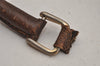 Authentic GUCCI Web Sherry Line Hand Boston Bag GG PVC Leather Brown Junk 4862J