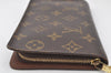 Authentic Louis Vuitton Monogram Porte Monnaie Zip Long Wallet M61727 LV 4862K