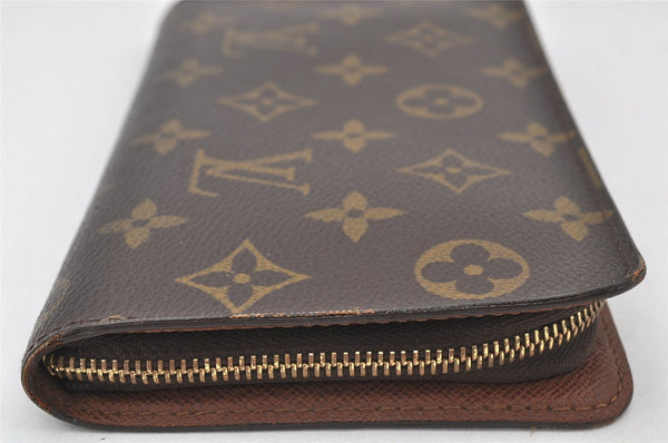 Authentic Louis Vuitton Monogram Porte Monnaie Zip Long Wallet M61727 LV 4862K