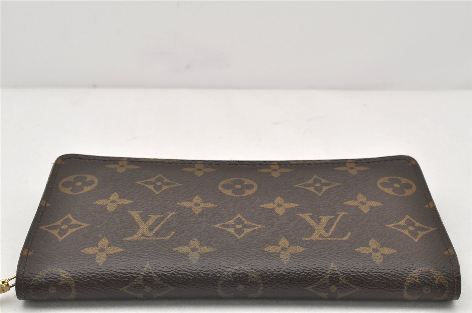 Authentic Louis Vuitton Monogram Porte Monnaie Zip Long Wallet M61727 LV 4862K