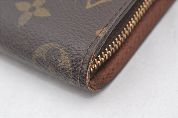 Authentic Louis Vuitton Monogram Porte Monnaie Zip Long Wallet M61727 LV 4862K