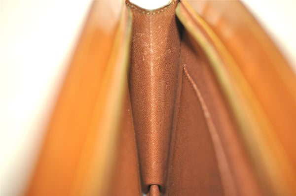 Authentic Louis Vuitton Epi Pochette Homme Clutch Hand Bag Brown M52528 LV 4865I