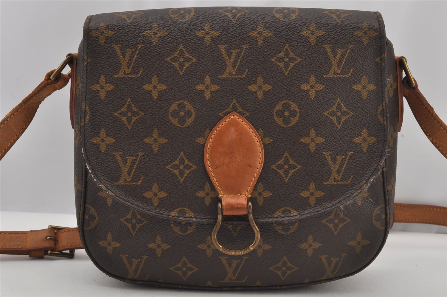 Authentic Louis Vuitton Monogram Saint Cloud GM M51242 Shoulder Cross Bag 4865J