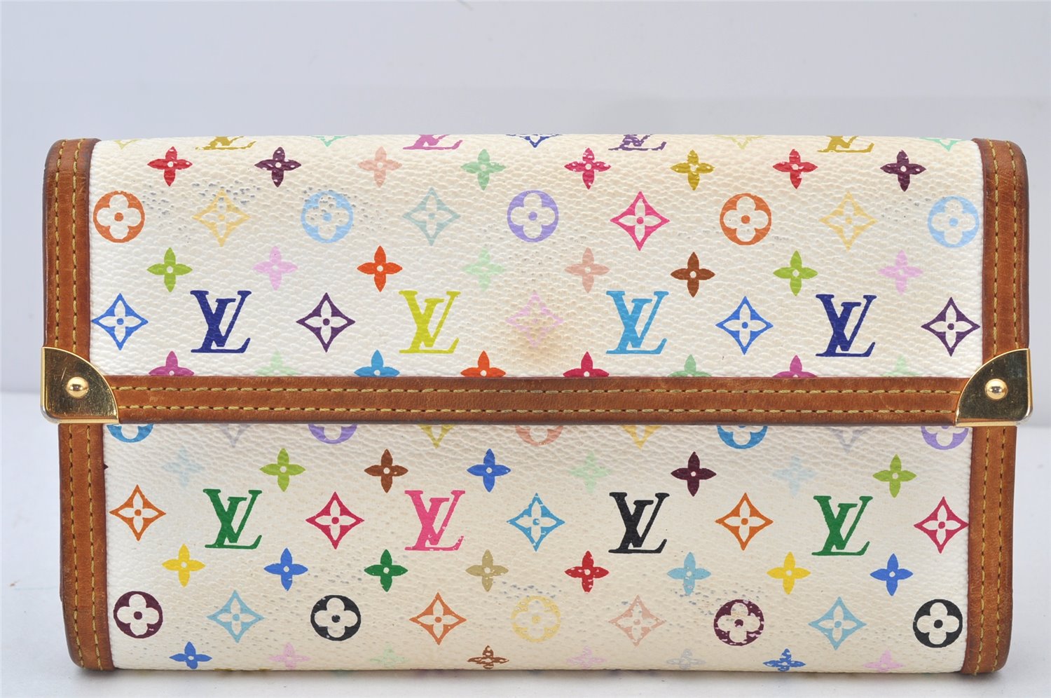 Louis Vuitton Monogram Multicolor Porte Tresor International Wallet Junk 4865K