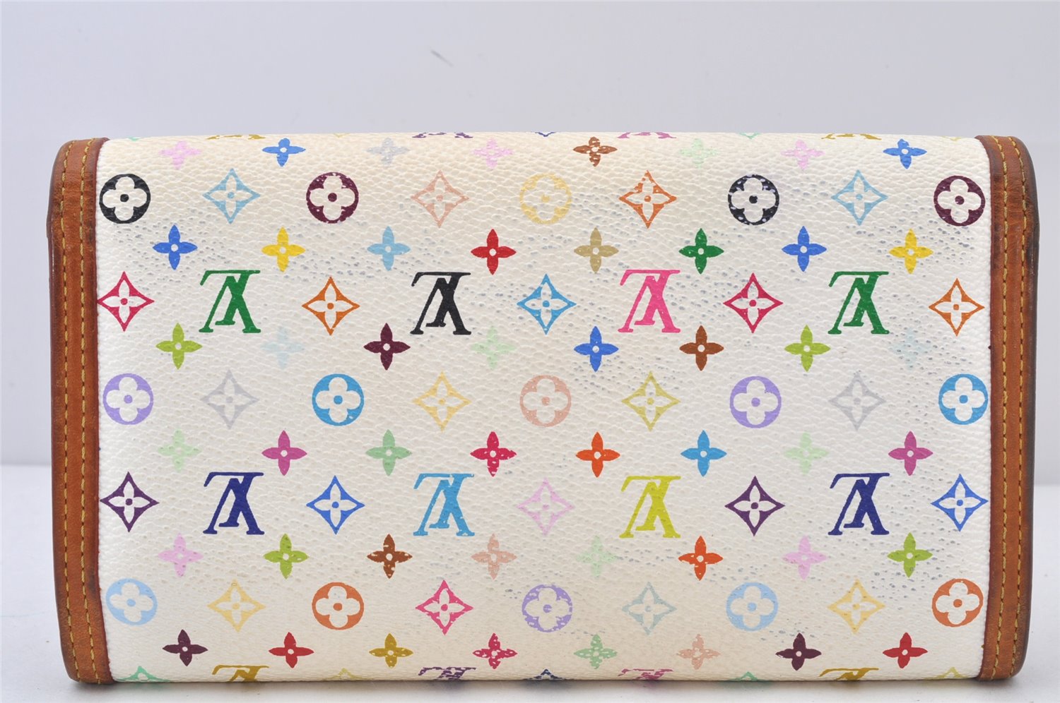 Louis Vuitton Monogram Multicolor Porte Tresor International Wallet Junk 4865K