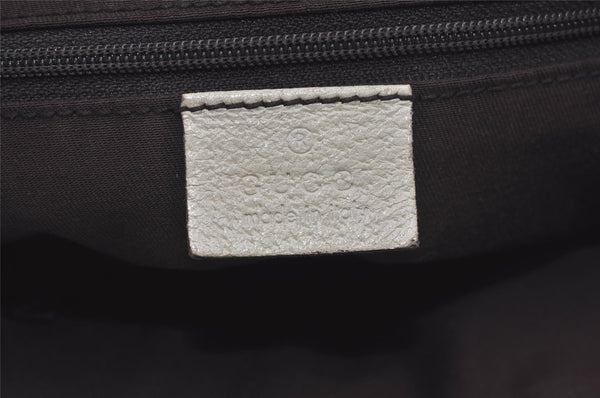 Authentic GUCCI Abbey Shoulder Tote Bag GG Canvas Leather 141470 Brown 4867I