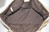 Authentic GUCCI Abbey Shoulder Tote Bag GG Canvas Leather 141470 Brown 4867I