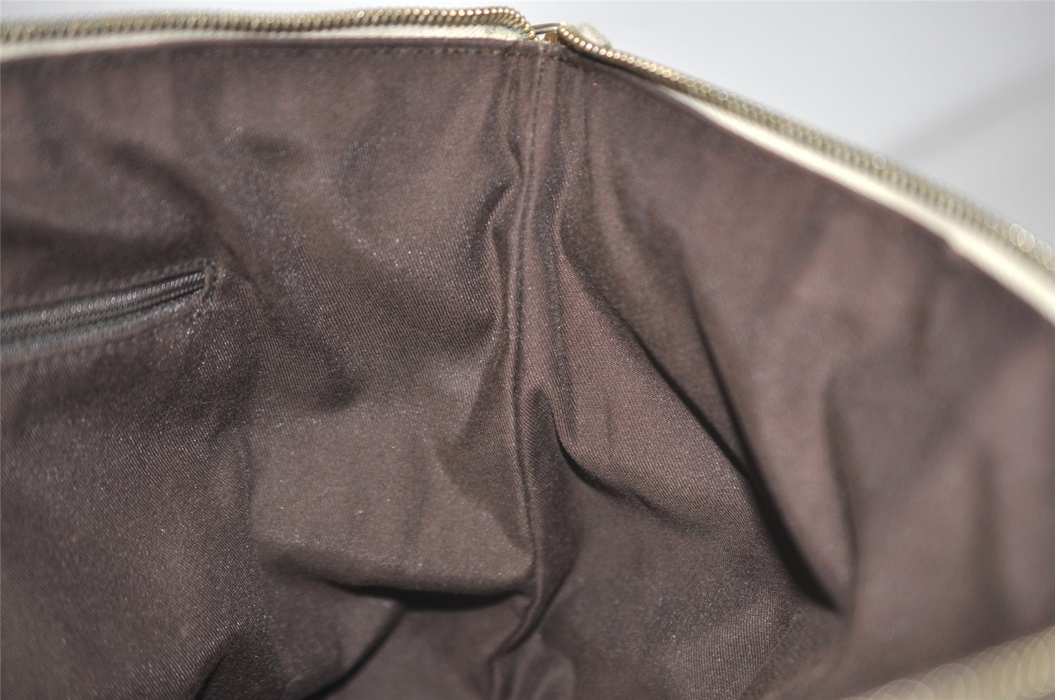 Authentic GUCCI Abbey Shoulder Tote Bag GG Canvas Leather 141470 Brown 4867I