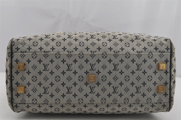Authentic Louis Vuitton Monogram Mini Josephine GM Hand Bag Blue M92211 LV 4868J
