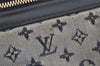 Authentic Louis Vuitton Monogram Mini Josephine GM Hand Bag Blue M92211 LV 4868J