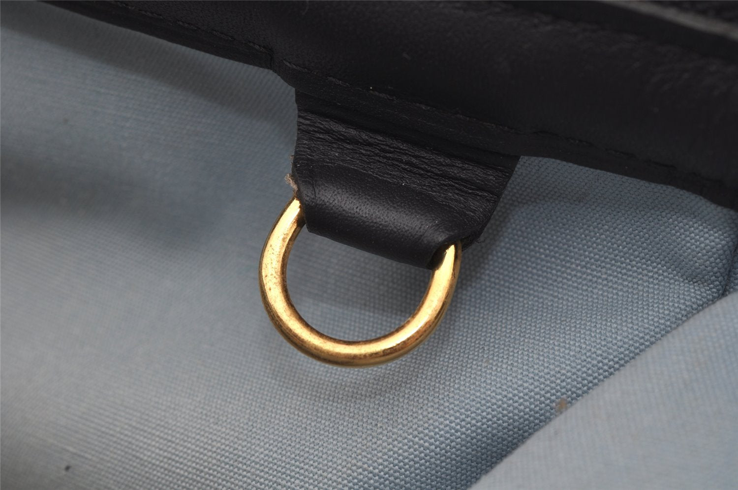 Authentic Louis Vuitton Monogram Mini Josephine GM Hand Bag Blue M92211 LV 4868J