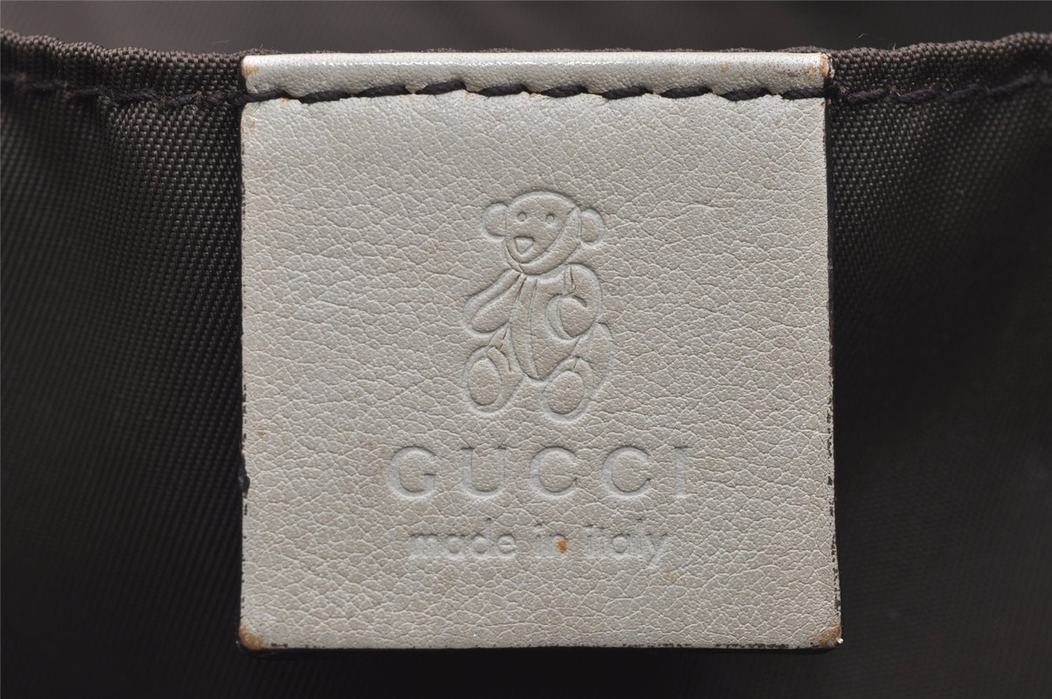 Authentic GUCCI Children's GG PVC Leather Tote Hand Bag Purse 297557 Brown 4869I