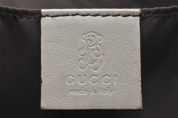 Authentic GUCCI Children's GG PVC Leather Tote Hand Bag Purse 297557 Brown 4869I