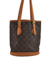 Authentic Louis Vuitton Monogram Bucket PM Shoulder Tote Bag M42238 LV 4869J