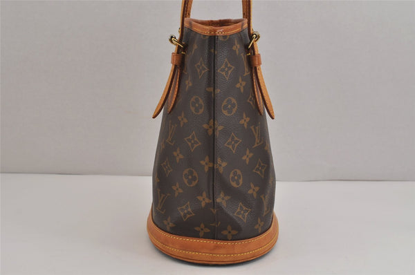 Authentic Louis Vuitton Monogram Bucket PM Shoulder Tote Bag M42238 LV 4869J