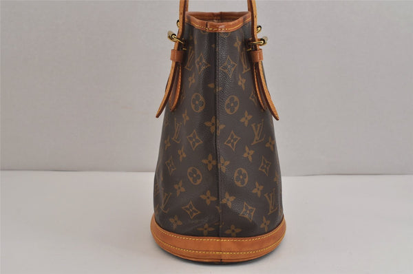 Authentic Louis Vuitton Monogram Bucket PM Shoulder Tote Bag M42238 LV 4869J