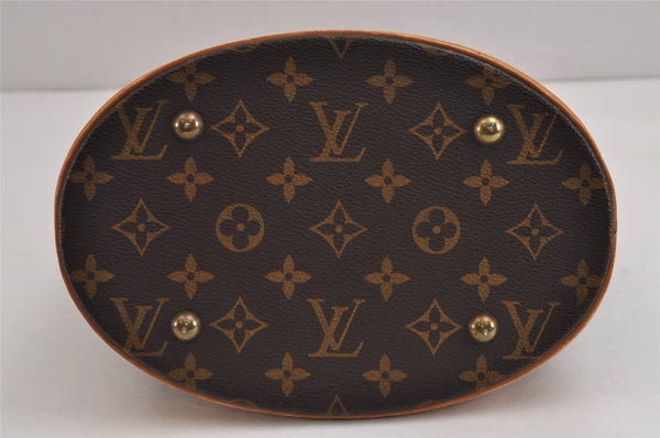Authentic Louis Vuitton Monogram Bucket PM Shoulder Tote Bag M42238 LV 4869J