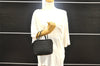 Authentic FENDI Vintage Zucchino Hand Bag Purse Canvas Leather Brown 4873I