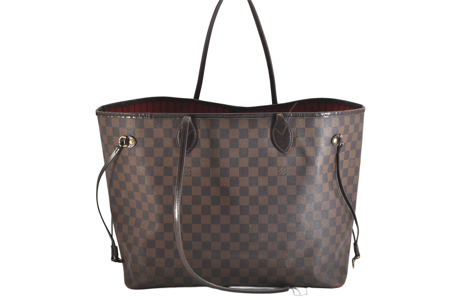 Authentic Louis Vuitton Damier Neverfull GM Shoulder Tote Bag N51106 Junk 4873M