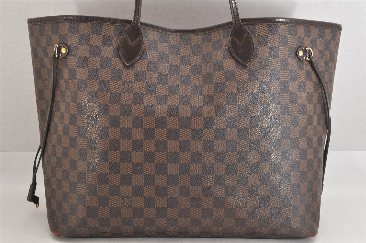 Authentic Louis Vuitton Damier Neverfull GM Shoulder Tote Bag N51106 Junk 4873M