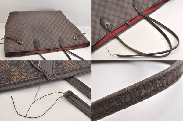 Authentic Louis Vuitton Damier Neverfull GM Shoulder Tote Bag N51106 Junk 4873M