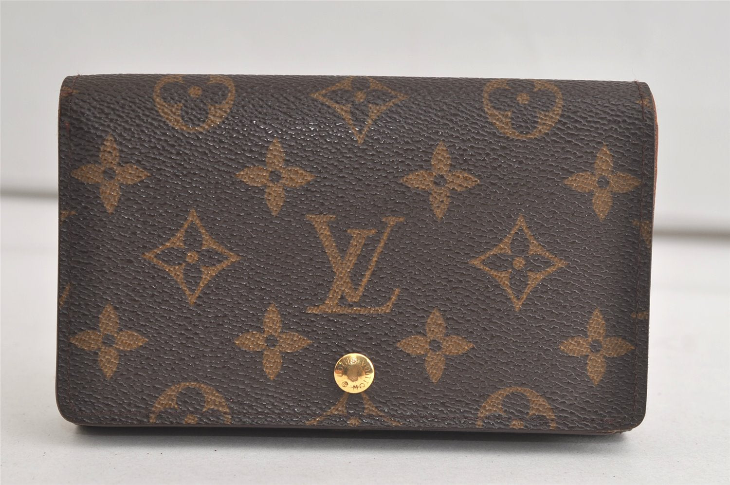 Auth Louis Vuitton Monogram Porte Monnaie Billets Tresor Wallet M61730 LV 4874K