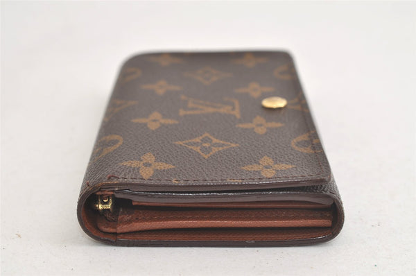 Auth Louis Vuitton Monogram Porte Monnaie Billets Tresor Wallet M61730 LV 4874K