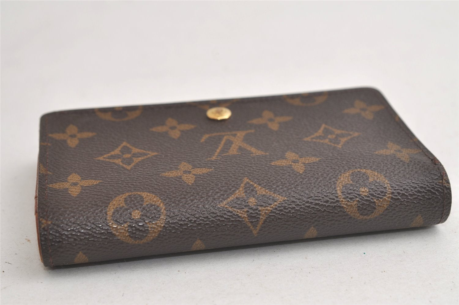 Auth Louis Vuitton Monogram Porte Monnaie Billets Tresor Wallet M61730 LV 4874K