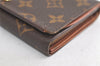 Auth Louis Vuitton Monogram Porte Monnaie Billets Tresor Wallet M61730 LV 4874K