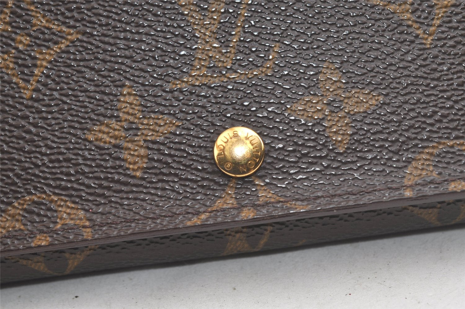 Auth Louis Vuitton Monogram Porte Monnaie Billets Tresor Wallet M61730 LV 4874K