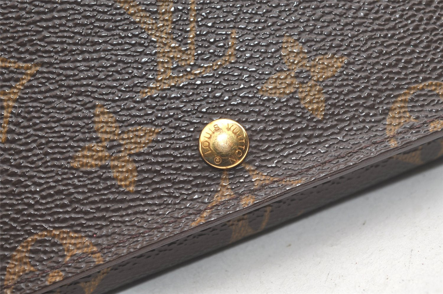 Auth Louis Vuitton Monogram Porte Monnaie Billets Tresor Wallet M61730 LV 4874K