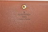 Auth Louis Vuitton Monogram Porte Monnaie Billets Tresor Wallet M61730 LV 4874K