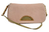 Authentic Christian Dior Maris Pearl Shoulder Bag Unborn Calf Leather Pink 4876J