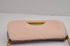 Authentic Christian Dior Maris Pearl Shoulder Bag Unborn Calf Leather Pink 4876J