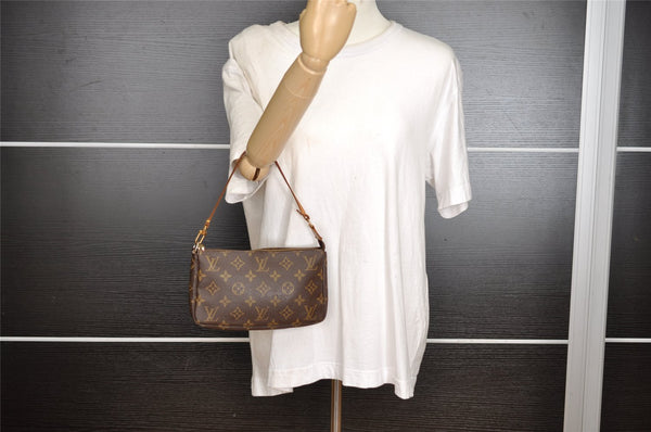 Authentic Louis Vuitton Monogram Pochette Accessoires Pouch M51980 LV 4877I